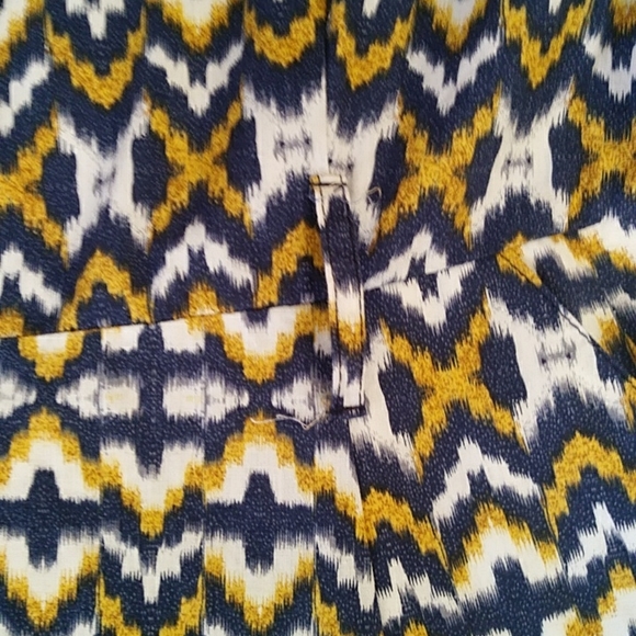 Mlle Gabrielle Collared Button Up Dress PL Navy White Mustard Yellow - Picture 11 of 16